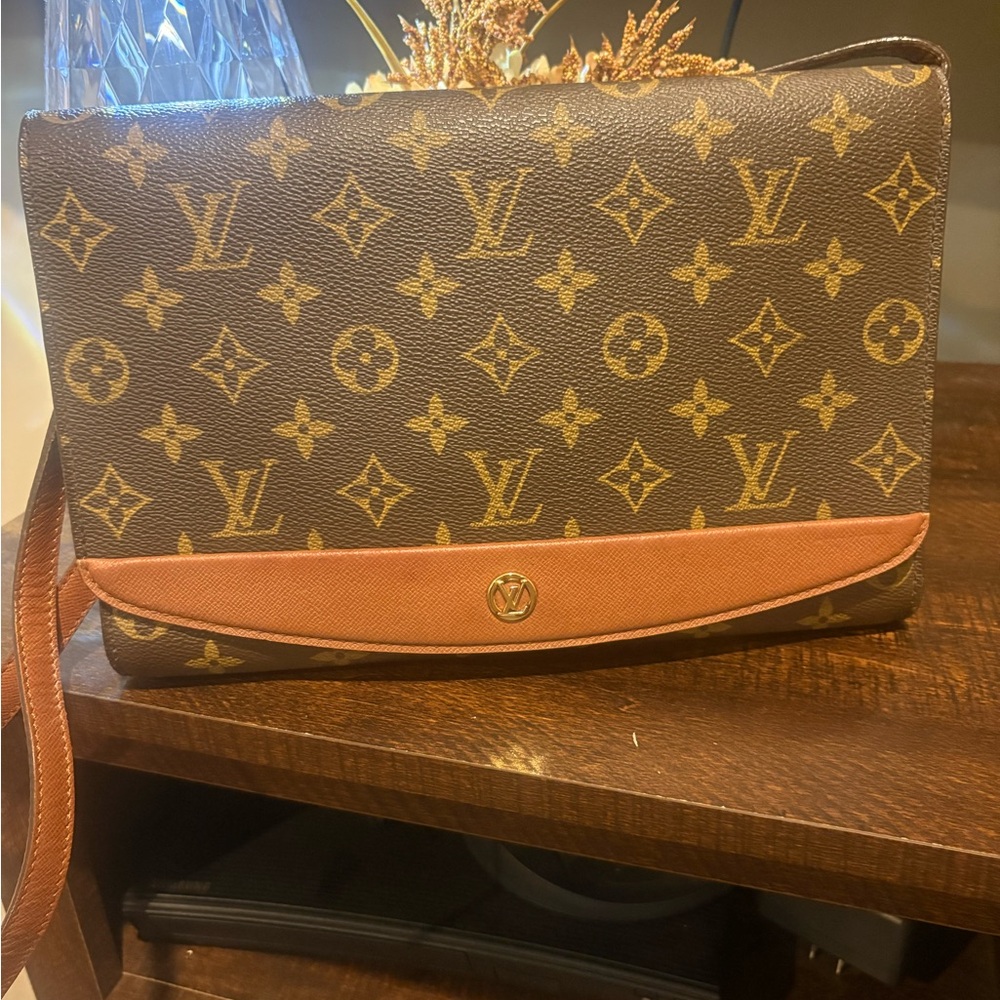 Louis Vuitton Brown and Tan Bordeaux 27 Monogram Crossbody Bag